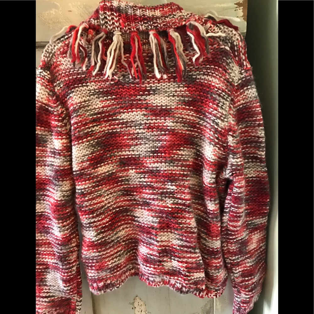 Ladies Sweater Jacket/Ruby Red - image 5